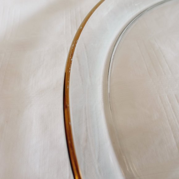 Holiday 16K Gold Indiana Glass Chip Dip Set (Fuente para Patatas Fritas y Salsa) - Picture 5 of 15